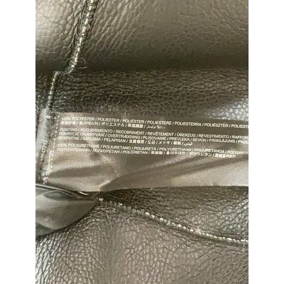 MANGO cream faux fur Black Toggle Sherpa Coat Jacket M - Picture 5 of 5